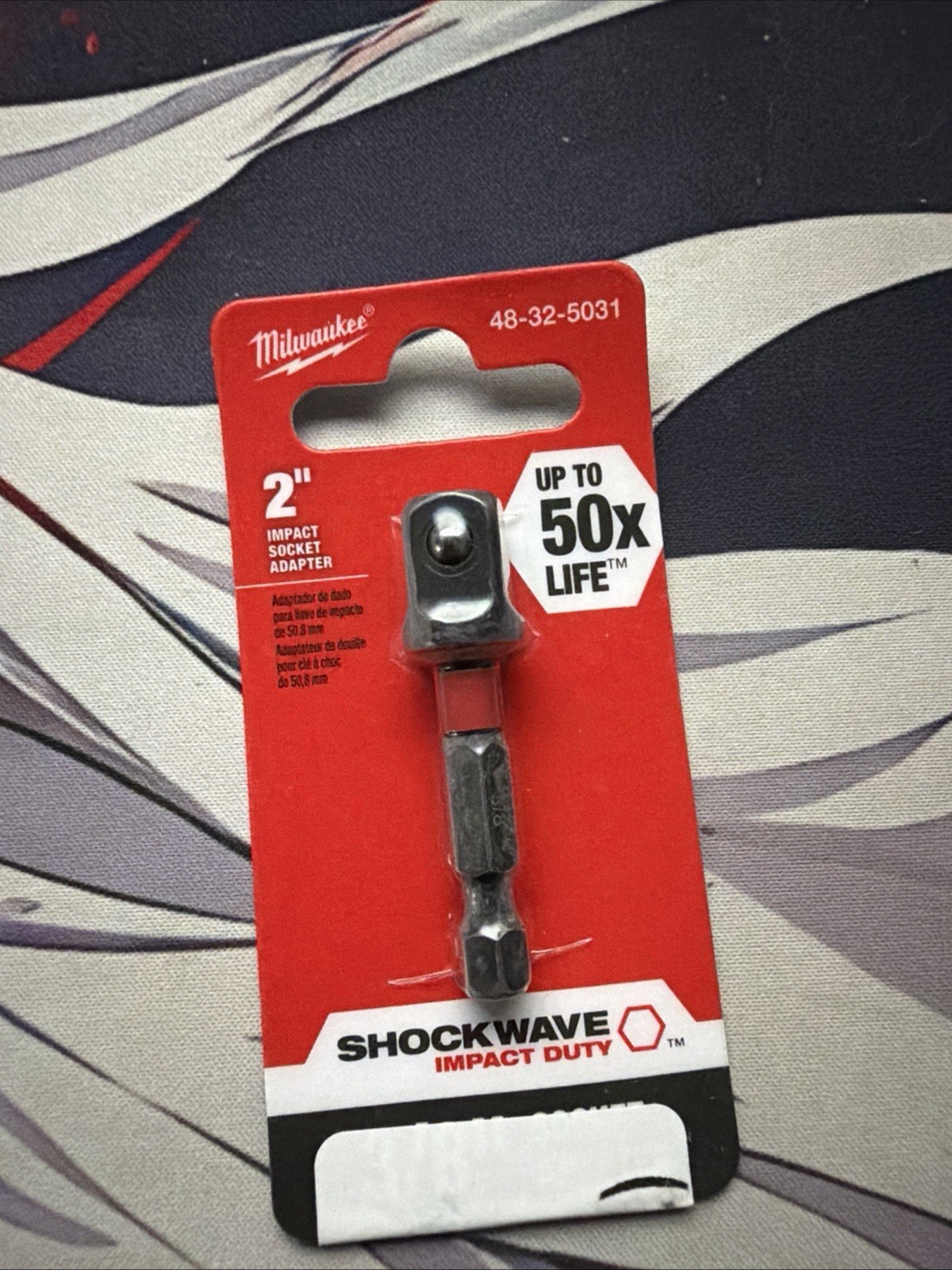 New Milwaukee Tool 48-32-5031 Shockwave 1/4" Hex To 3/8" Square Socket Adapter