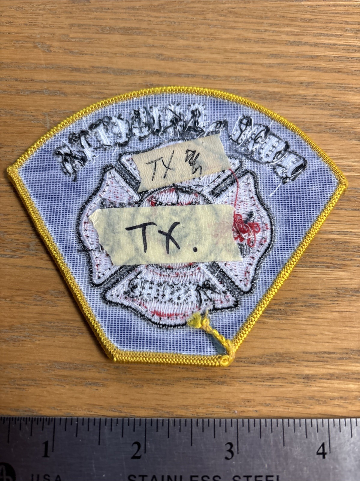 Hull-Daisetta Fire - Rescue, Texas (4.25" x 3.5" size) fire patch-Historical