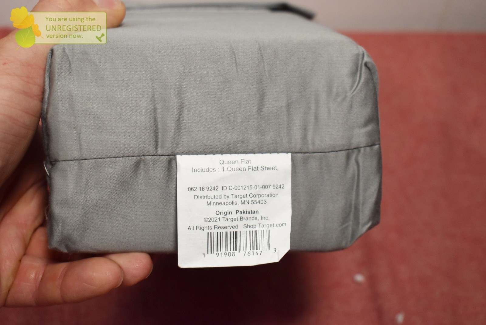 Threshold 400 Thread Count Performance Flat Sheet Classic Gray Queen*