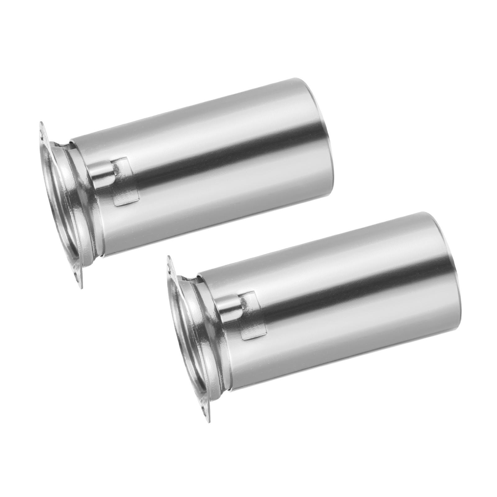 2Pcs Ceramic Vacuum Tube Socket 9 Pin 53mm Shield for 12AX7 12AU7 Silver Tone