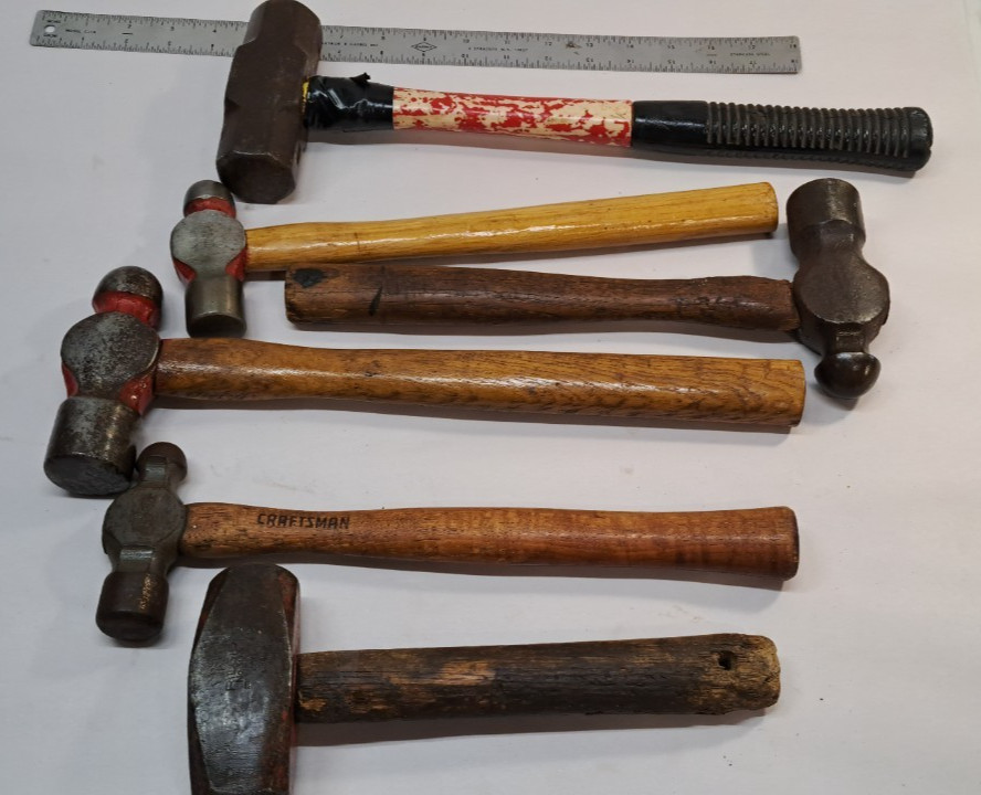 ball peen hammer lot craftsman, rigid, more