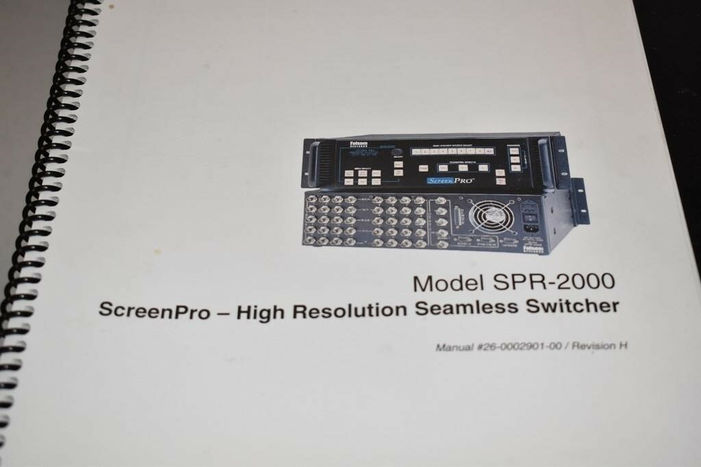 EUC Barco/Folsom Presentation Pro II SDI + SPR 2000 Screen Pro High Res Switcher