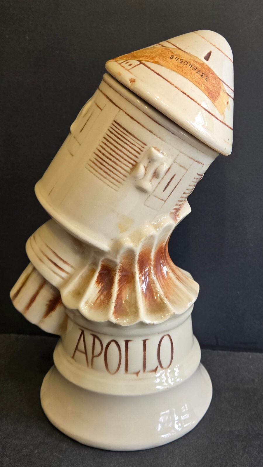 Thomas Sims Distillery Ky Bourbon 1968 McCoy Pottery APOLLO Spaceship Decanter