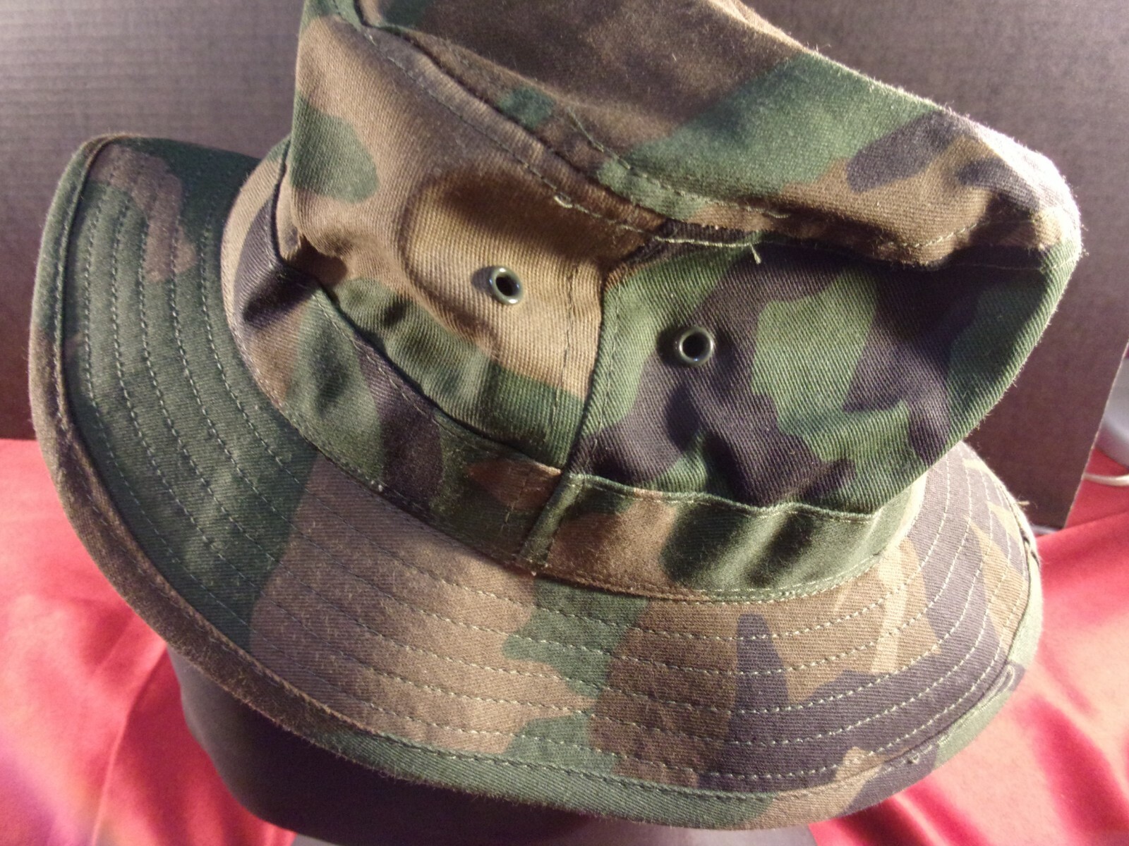 NWOT MADE IN USA HAT SUN HOT WEATHER BOONIE JUNGLE TYPE II WOODLAND BDU SMALL