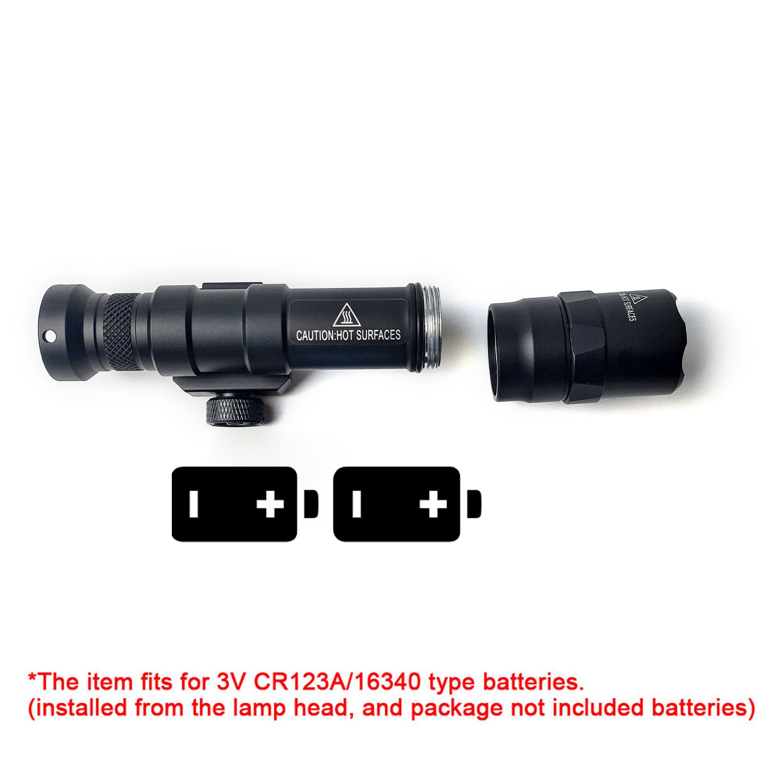 Tactical Picatinny Flashlight M600B W/ Remote Pressure Switch + light Switch US