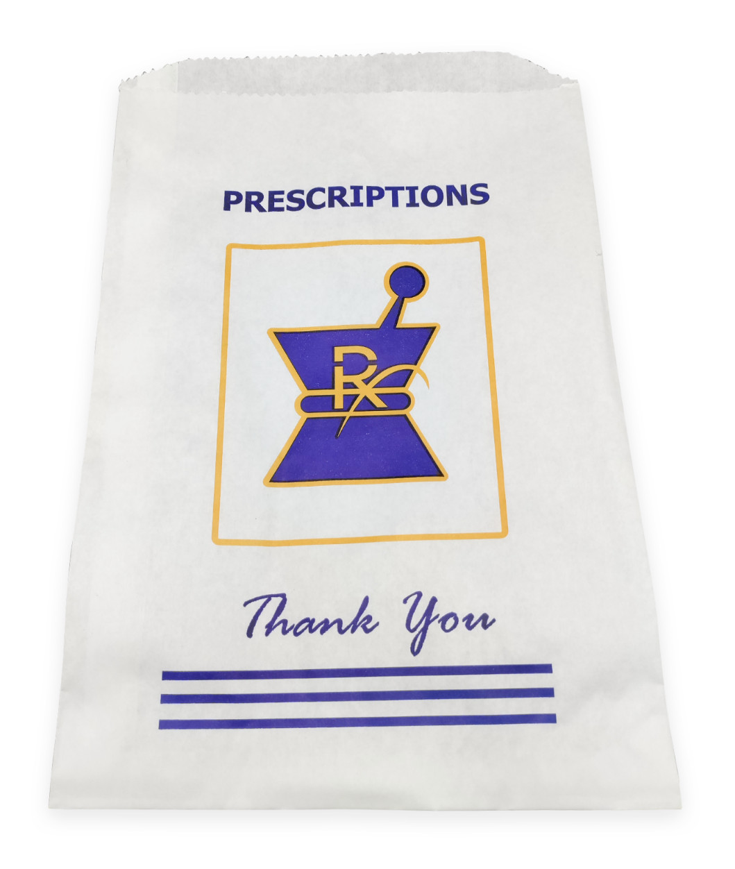 1000 Pack Classic RX Paper Prescription Pharmacy Bags Drug Store Bottle 10x5x1