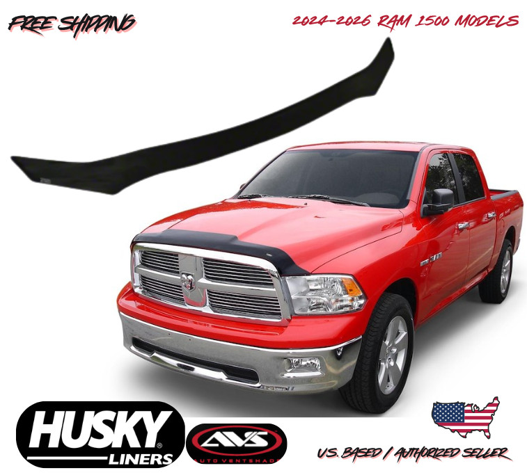 2019-2023 Ram 1500- New Models Aeroskin Low Profile Hood Shield Protector Husky