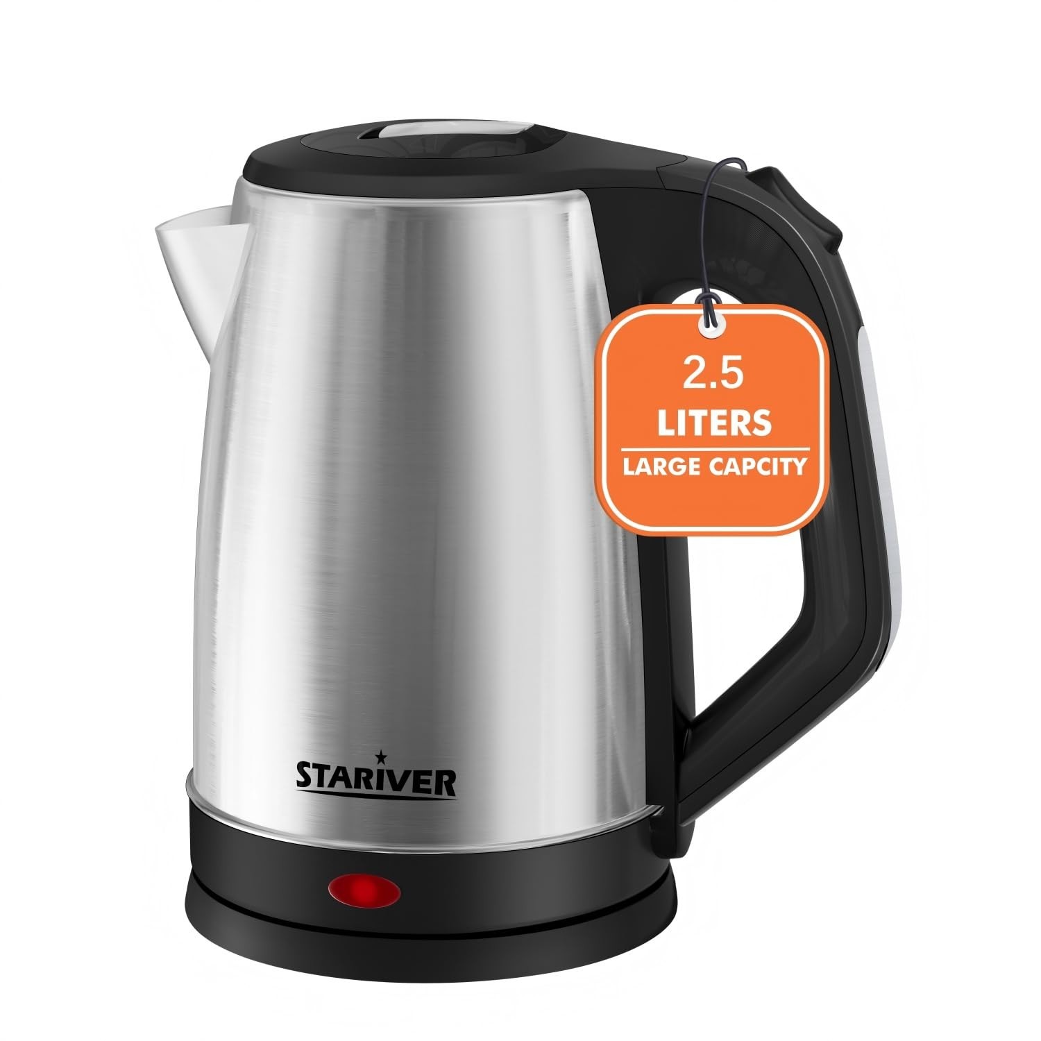 Stariver 2.5L Large Electric Kettle, BPA Free Stainless Steel Water Heater, F...