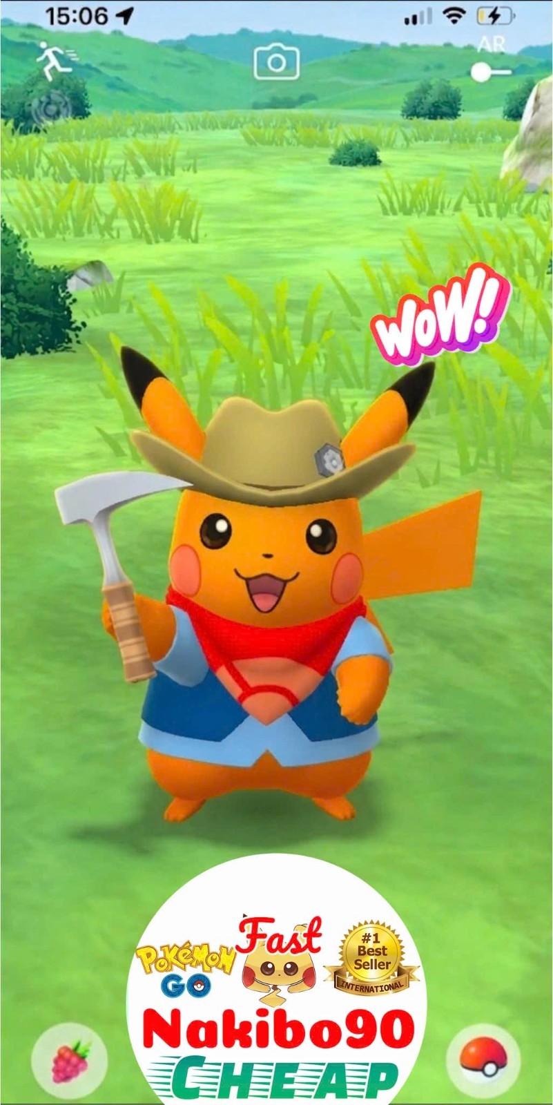 Pokemon✨Shiny Pikachu Excavator Fossil Museum✨Go✨TRA-DE✨P’TC✨Safe✨