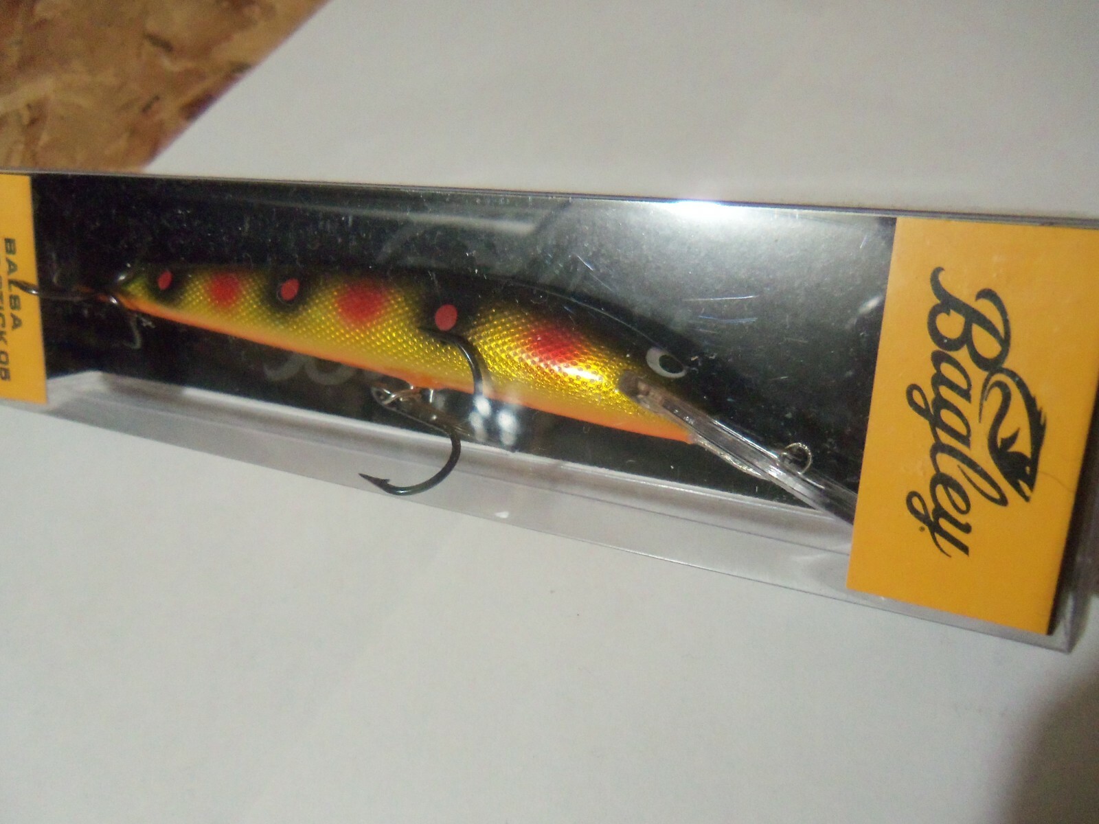 1 Bagley Balsa Diving Stick 5 Minnow Lure SLAV Spotted Lava NIP