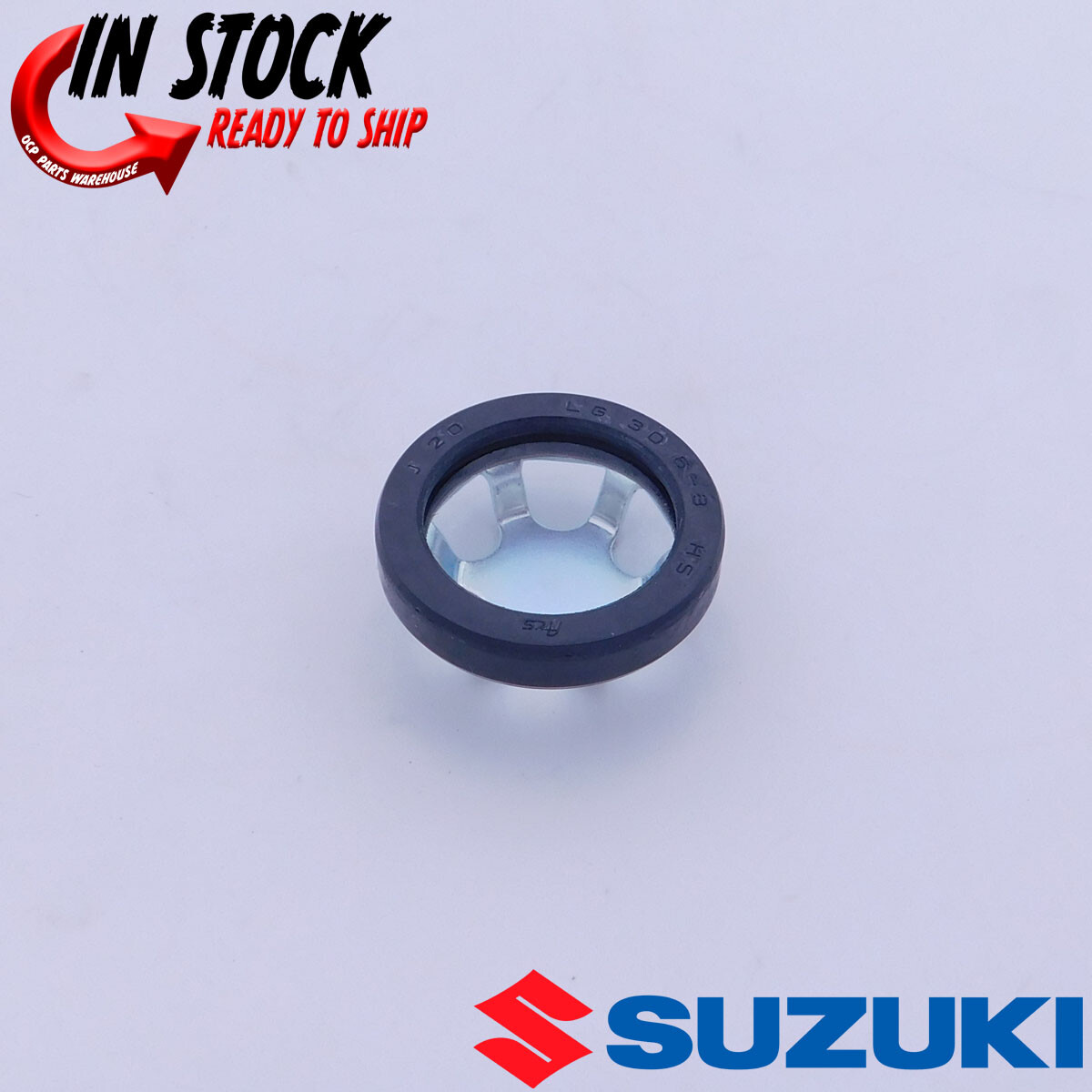 SUZUKI RIGHT SIDE CLUTCH COVER LENS OIL LEVEL SITE GLASS GENUINE OEM NEW