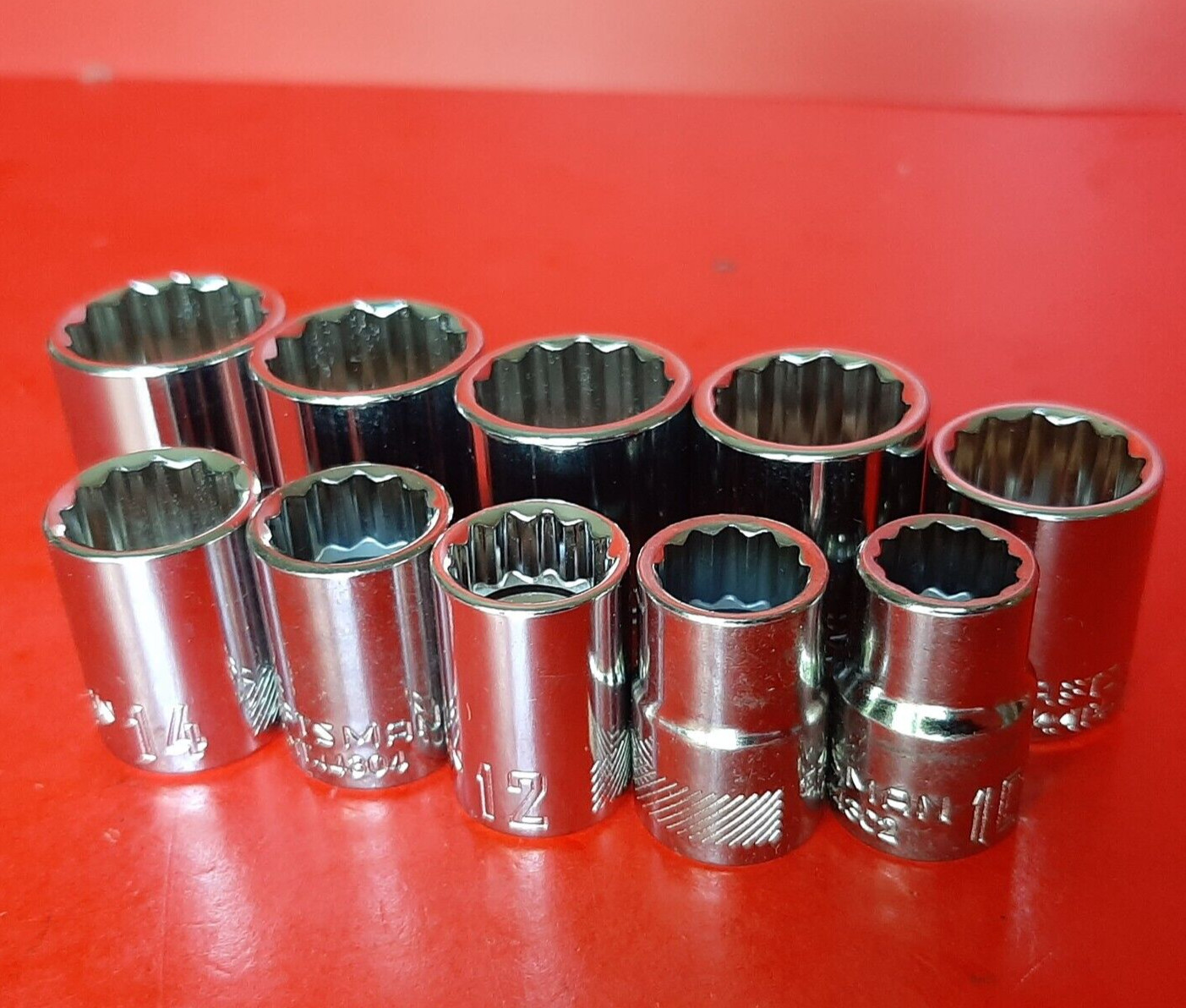 NEW CRAFTSMAN 10 Piece 3/8" Drive Shallow METRIC 12 Point Socket Set 10-19mm