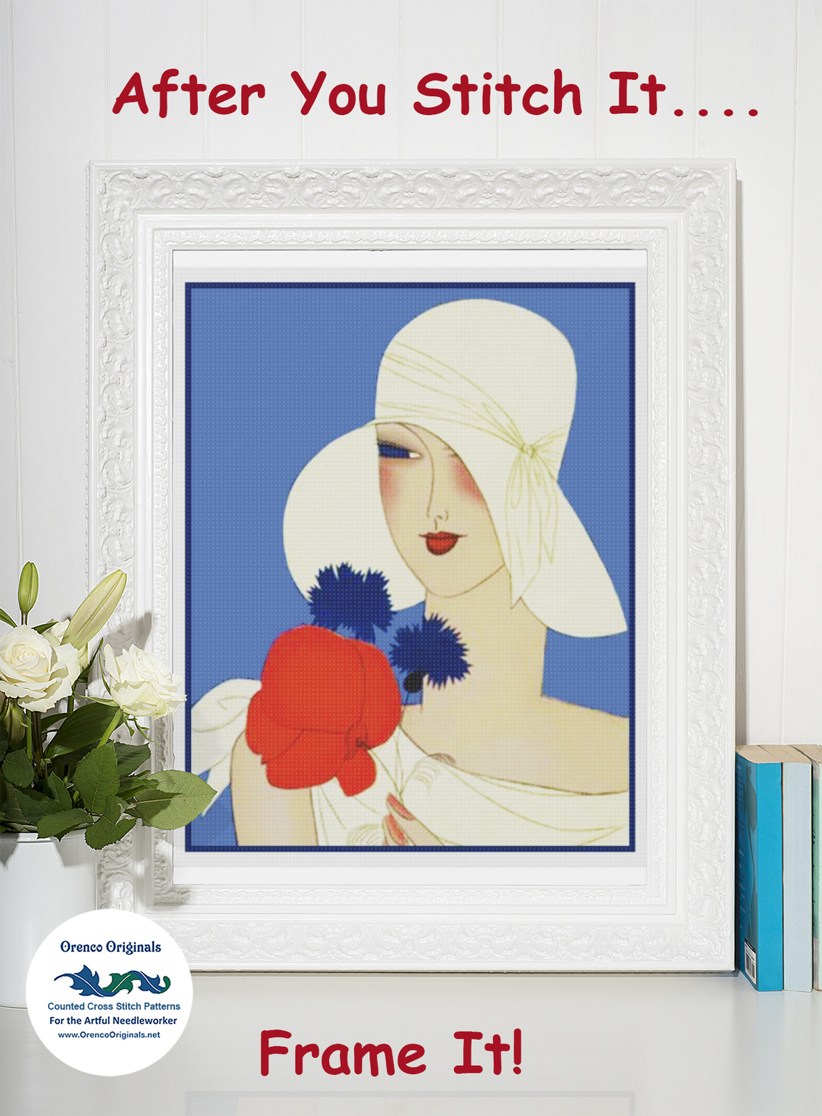 The Showgirl by ERTE, Romain de Tirtoff Counted Cross Stitch Pattern