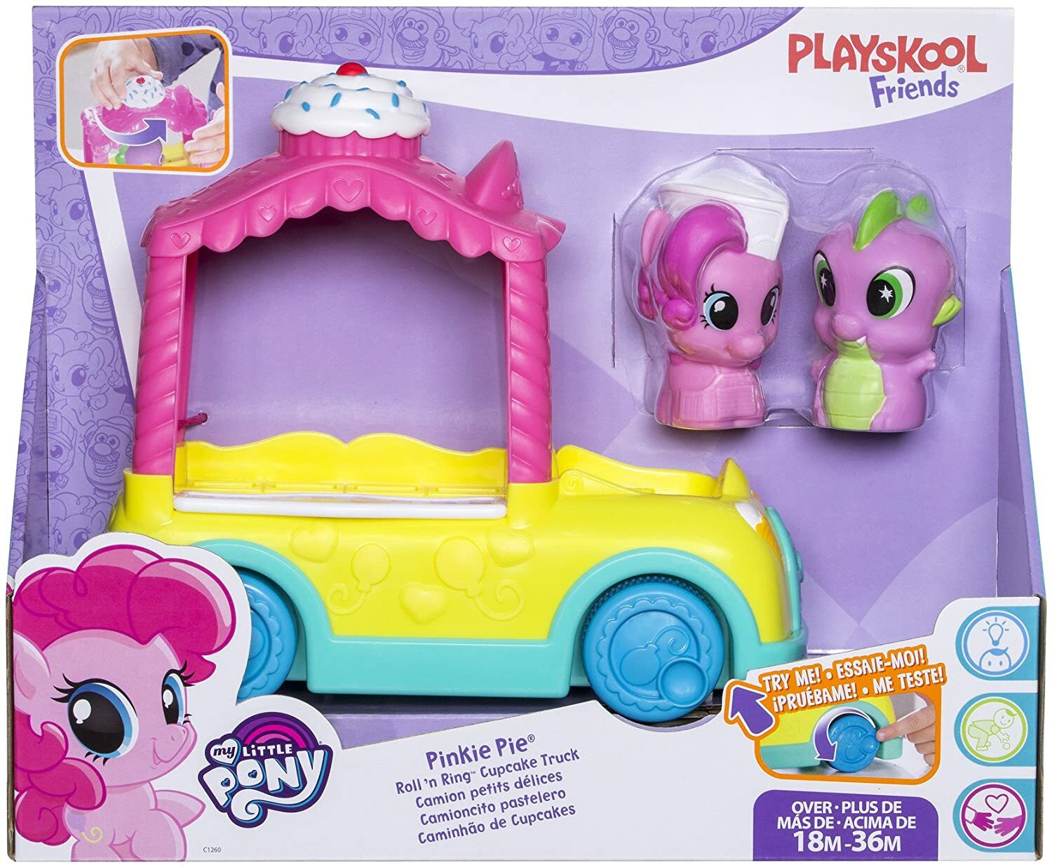 MY LITTLE PONY PLAYSKOOL PINKIE PIE ROLL N RING CUPCAKE TRUCK BRAND NEW & SEALED