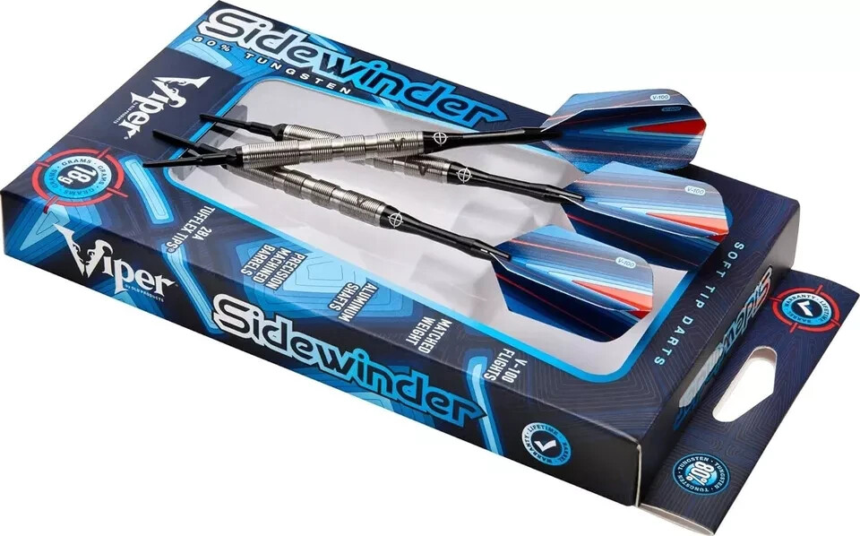 Viper Sidewinder 80% Tungsten Soft Tip Darts, 18 Grams