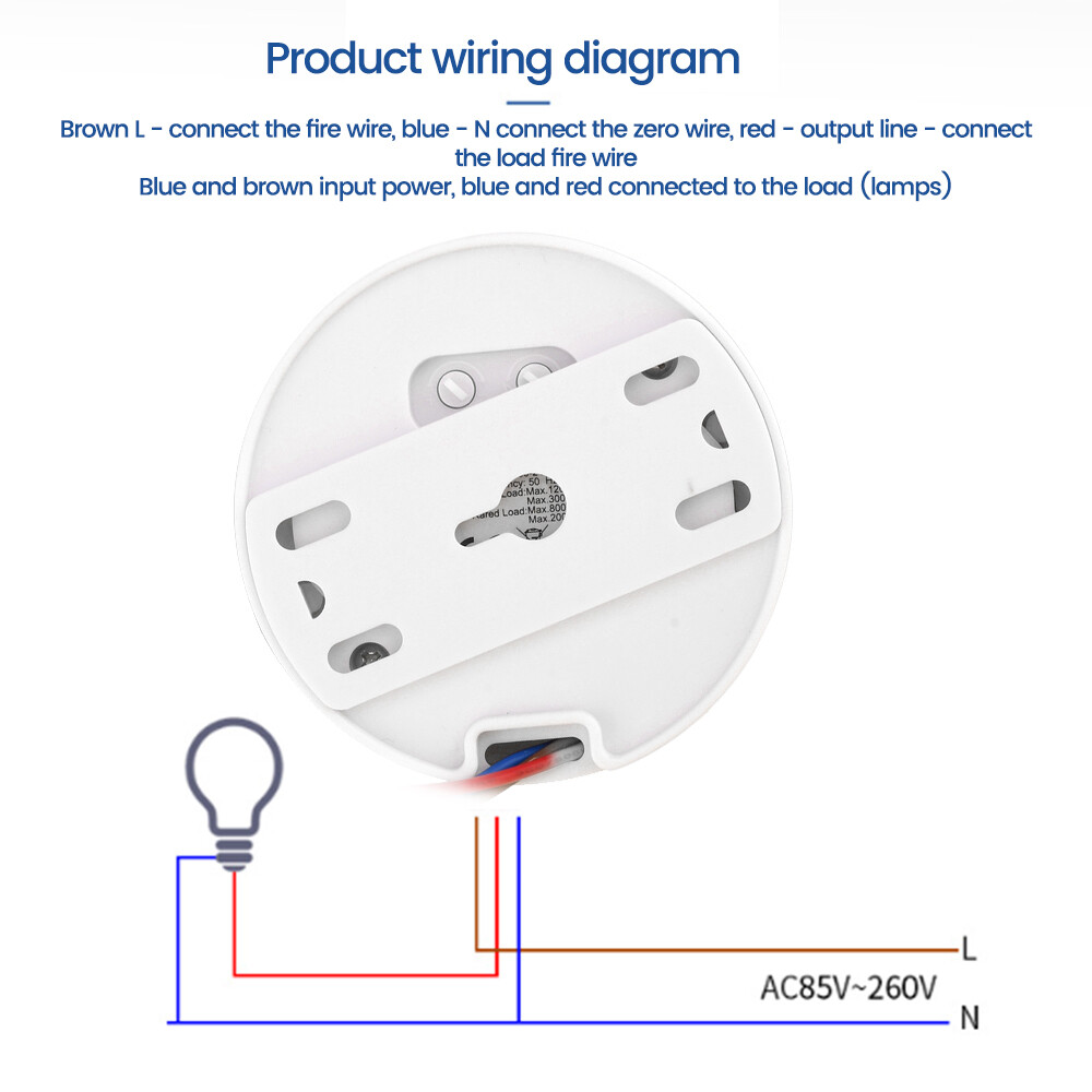 AC85-265V Infrared PIR Motion Induction Sensor Switch For LED Ceiling Light