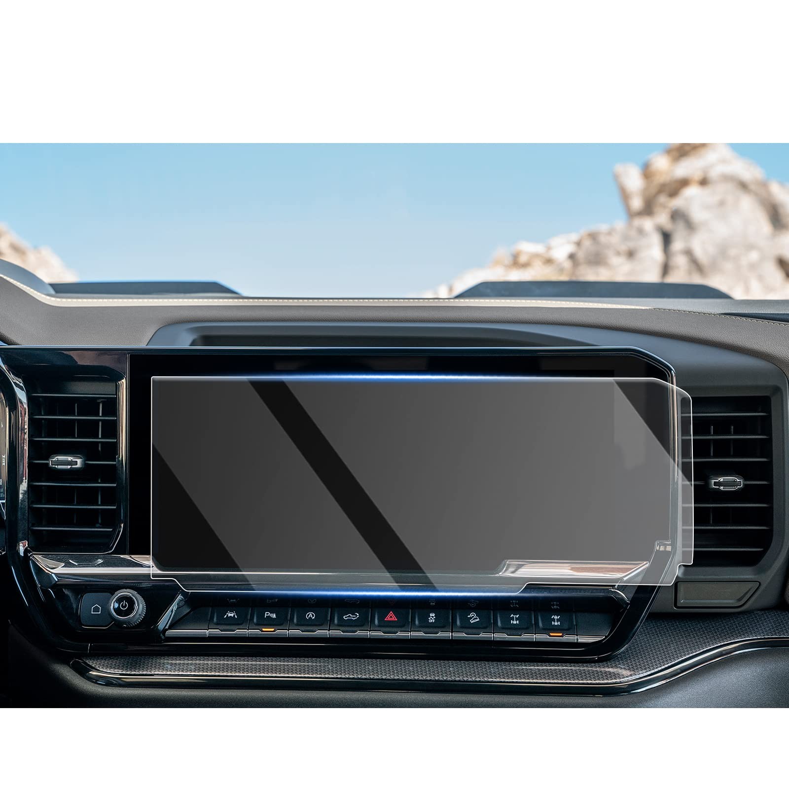 CDEFG 2022-2025 2026 Silverado Tempered Glass for 2022-2026 (13.4”)