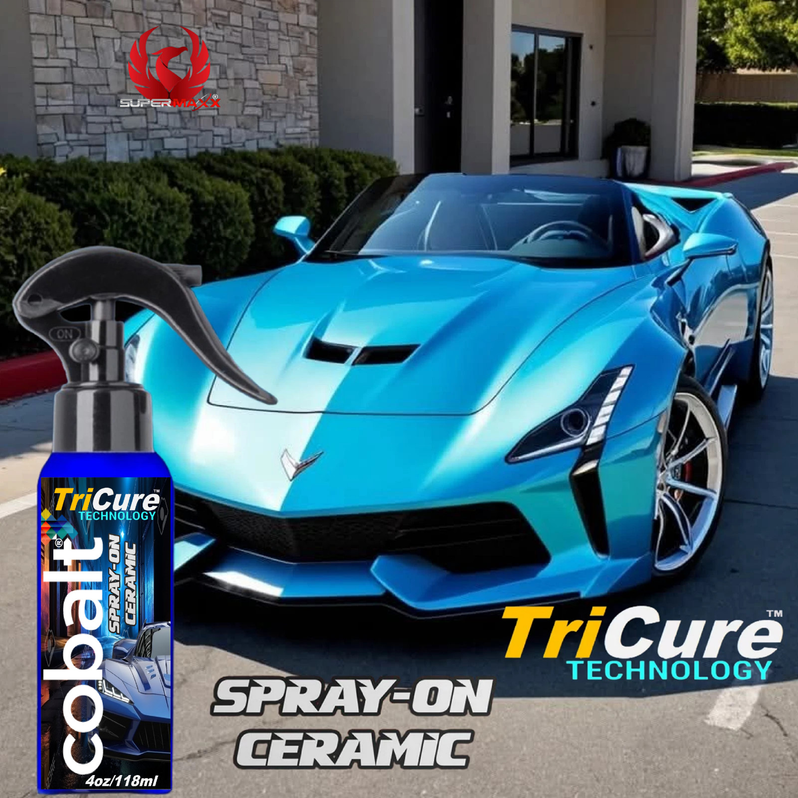 BEST CERAMIC CAR COATING 'COBALT' CERAMIC SPRAY 9H PAINT PROTECTION - ''4 OZ KIT