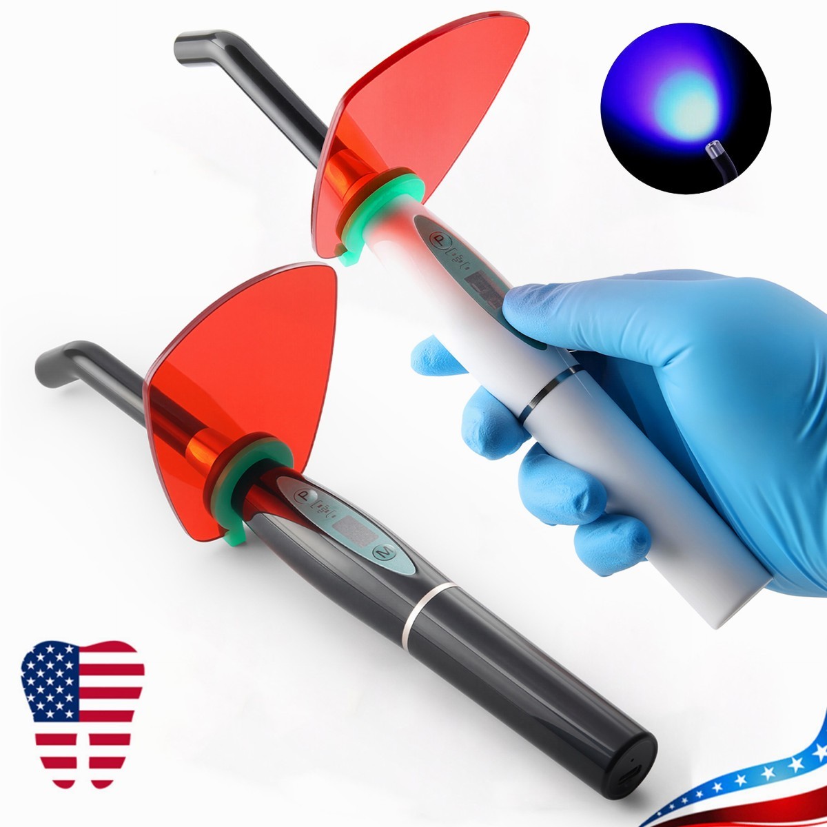 US Dental Wireless Cordless LED Cure Curing Light UV Lamp 1500mw 5W Resin Cure