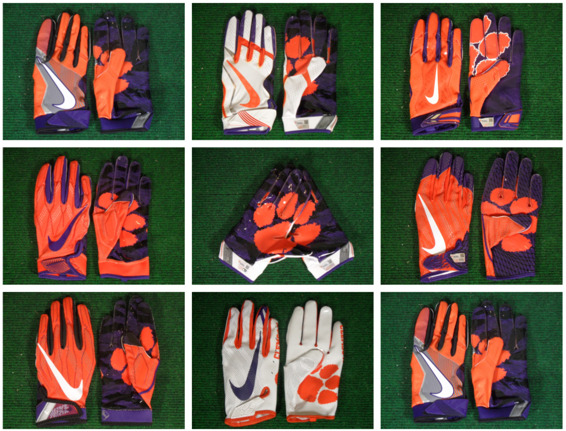 Nike Clemson Tigers Team Issue College Football Gloves Vapor Jet Knit Superbad