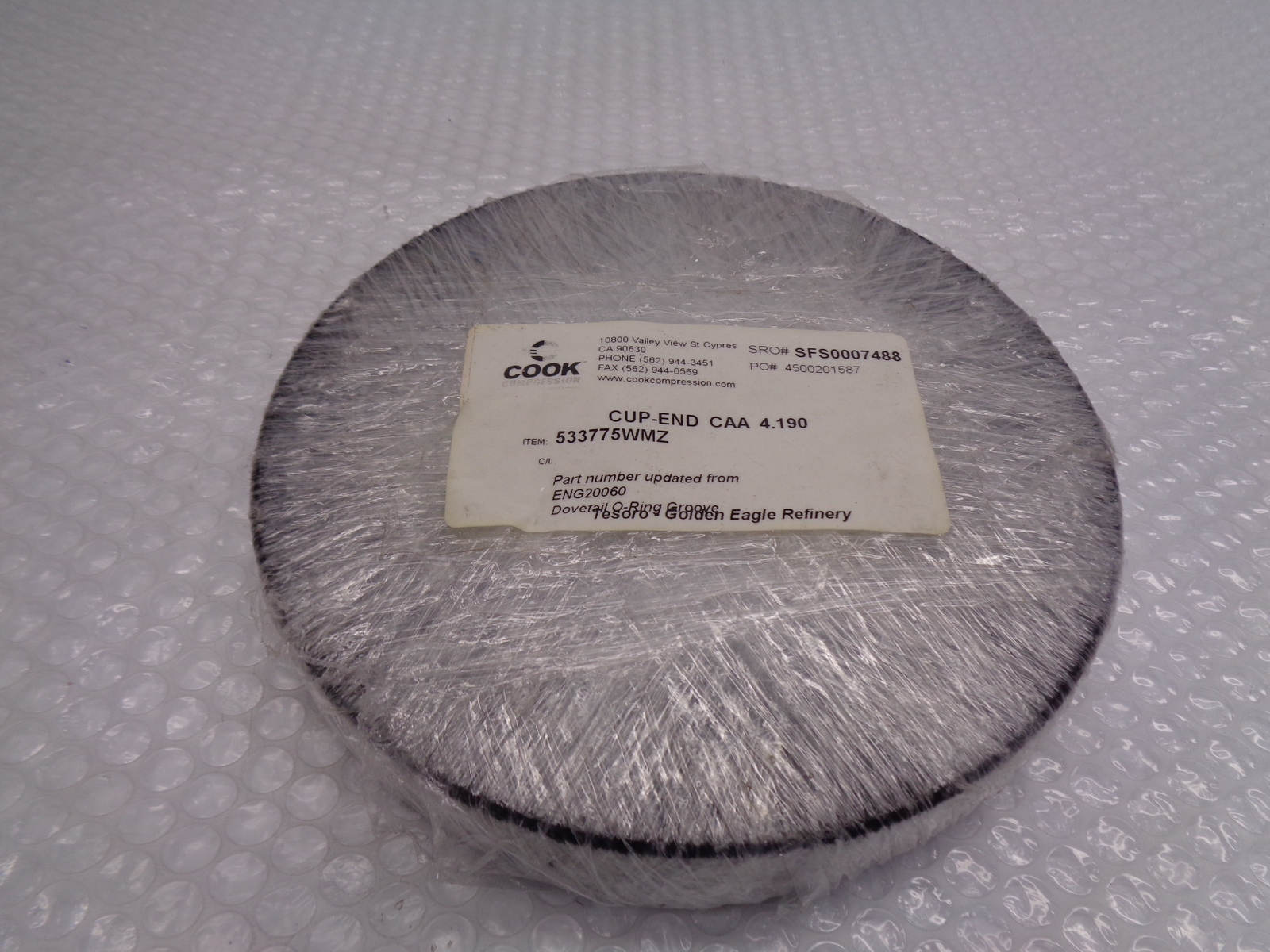 COOK COMPRESSION CAA4.190 533775WMZ CUP END NSNP