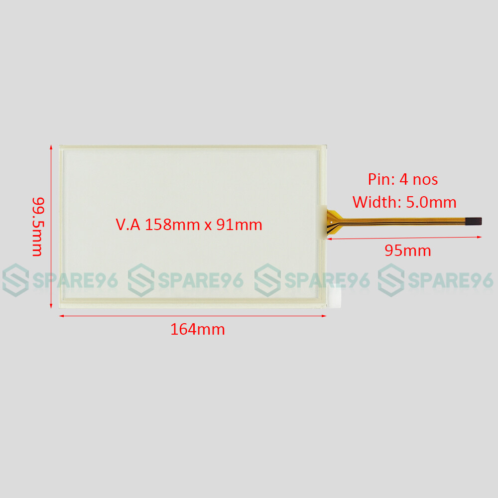 FE6100W Touch screen panel glass for Flexem FE6100W Touchpad Digitizer + Overlay