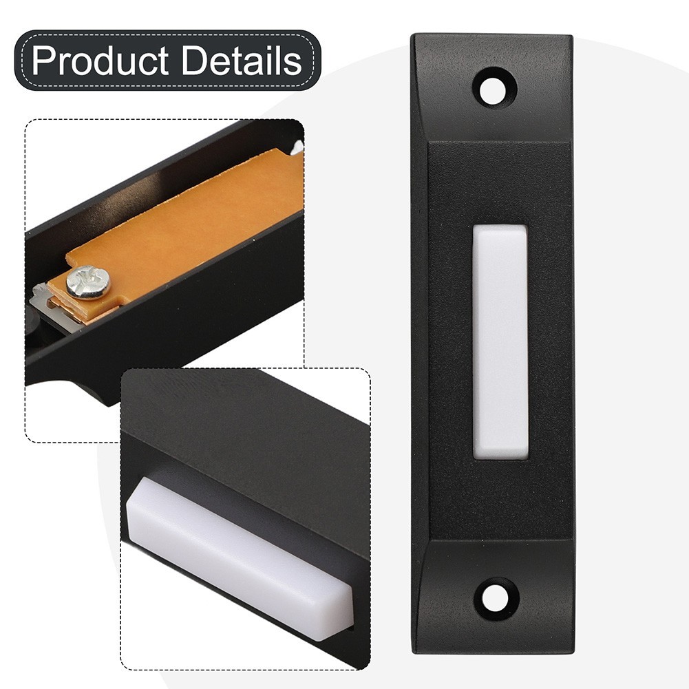 Weather Resistant Metal Doorbell Push Button Lighted Design Wall Mount