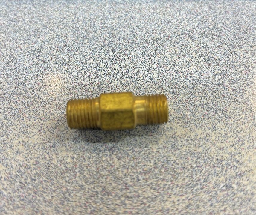 Western Enterprises 132 male to male adaptor 1/8" NPT to A size OXYGEN  BRASS