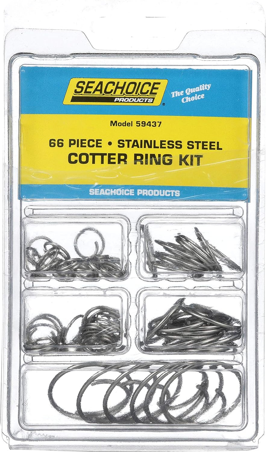 Stainless Steel Cotter Ring Kit, 66 Piece, All Popular Sizes