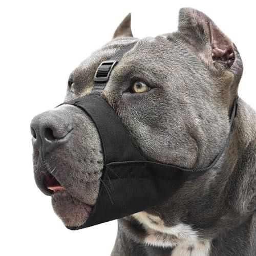Mayerzon Pitbull Muzzle, Soft Dog Muzzle with Anti-Slip Strap for American Bully
