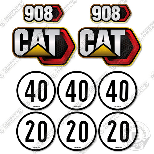 Fits Caterpillar 908 Decal Kit Wheel Loader - 7 YEAR OUTDOOR 3M VINYL!
