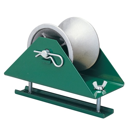 Greenlee 658 12"x5" Aluminum Alloy Tray-Type Sheave w/ Self Lubricating Bearings