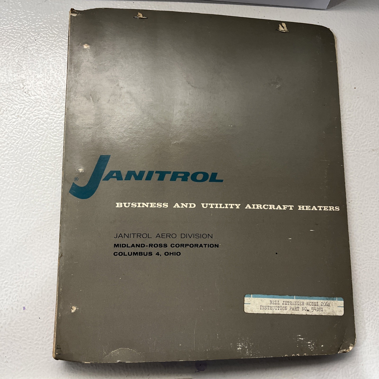 1967 Booklet of Janitrol Aircraft Heater Service Instructions Original!