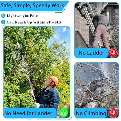 [14 feet] Pole Saws for Tree Trimming Extendable High Pruning Saws Manually
