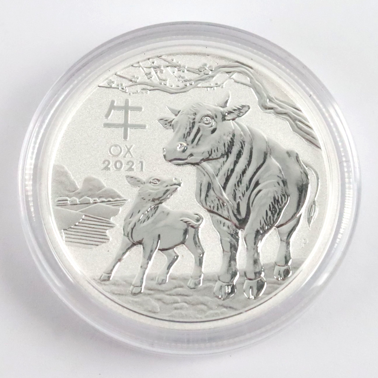 2021 Australia Lunar Year of the Ox 1/2 oz .9999 Silver Coin in Capsule BU