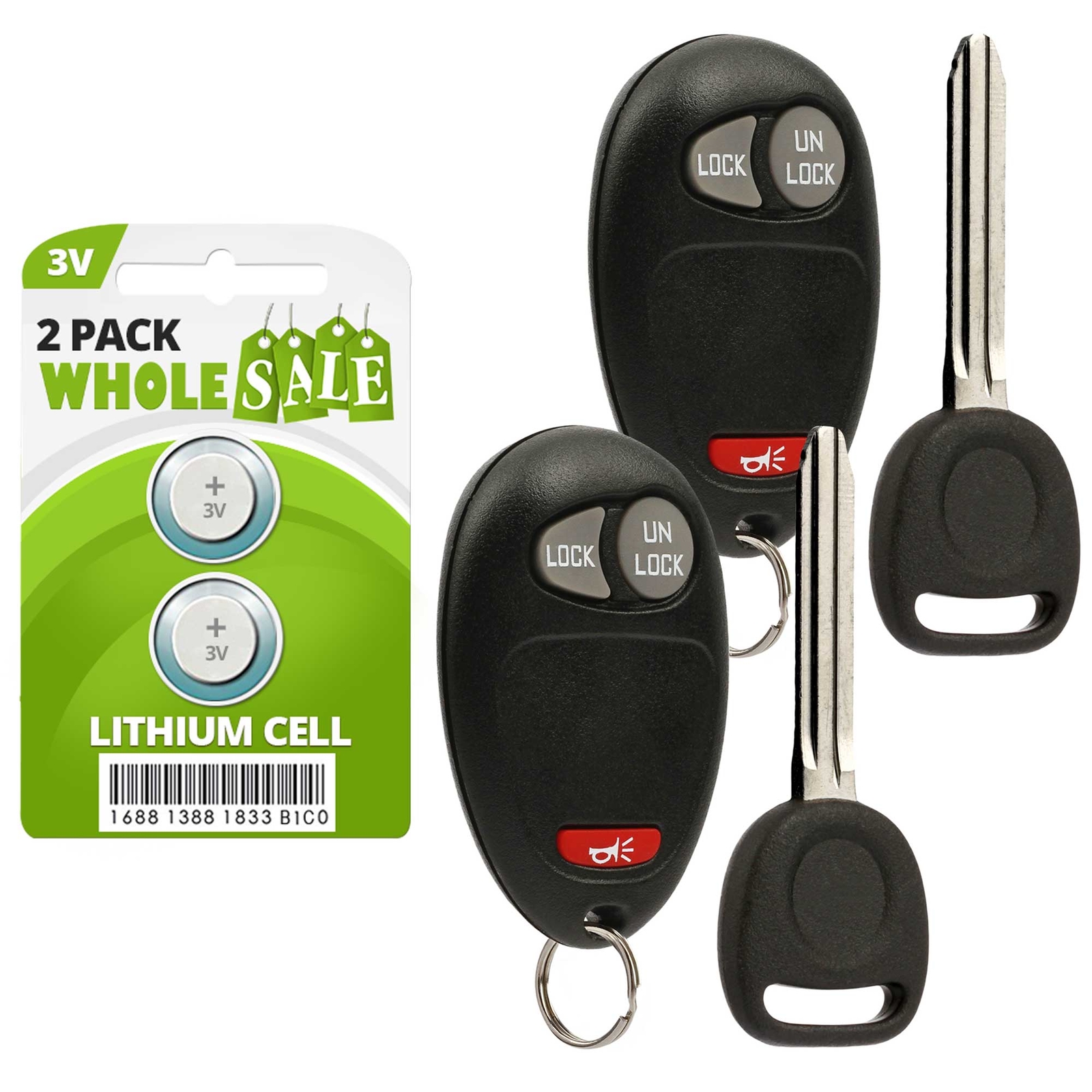 2 Replacement For 2006 2007 2008 2009 2010 Hummer H3 Key + Fob Remote