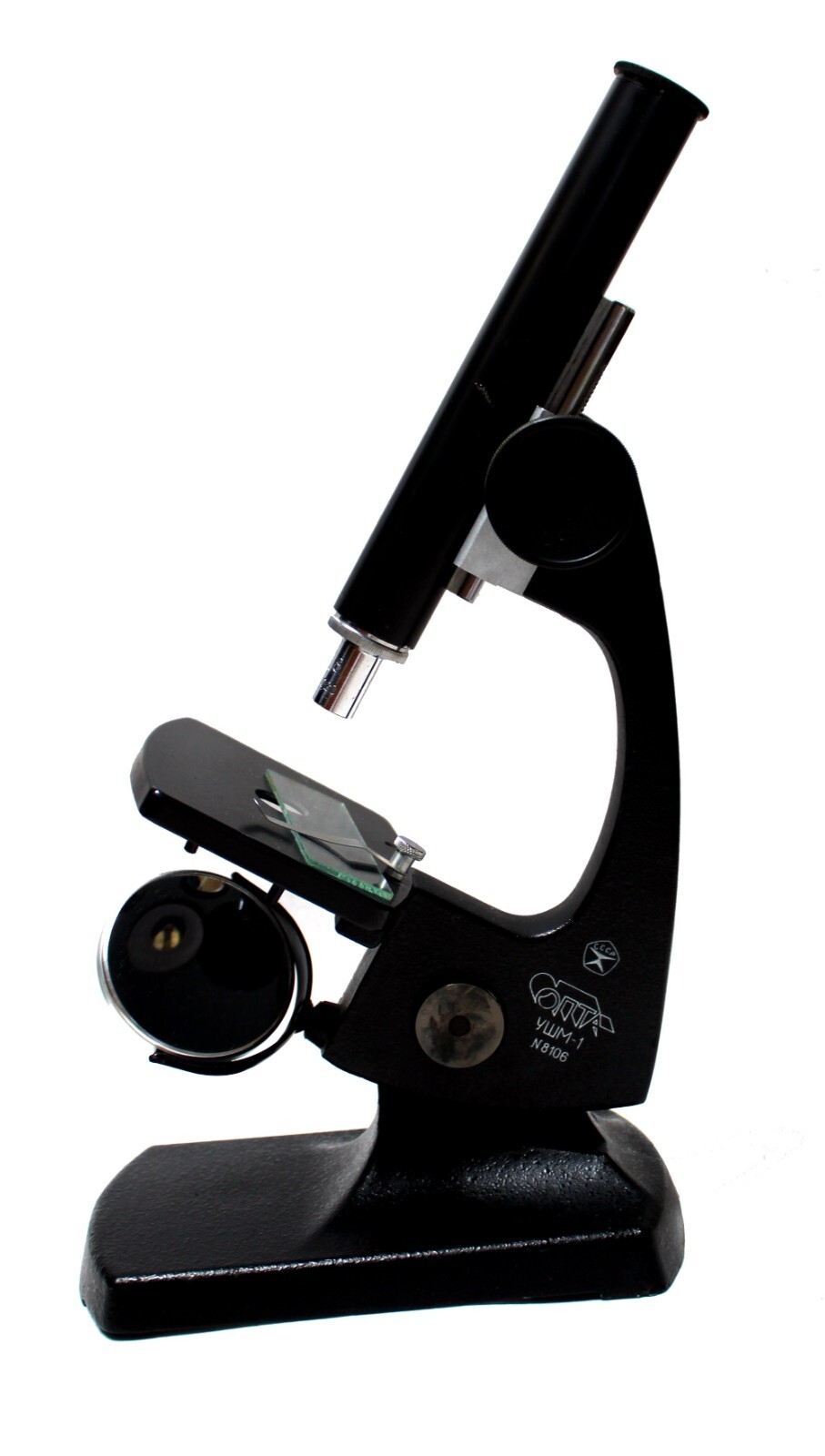 Vintage Soviet School Microscope USSR OPTA USHM-1 with State Mark of Quality #43