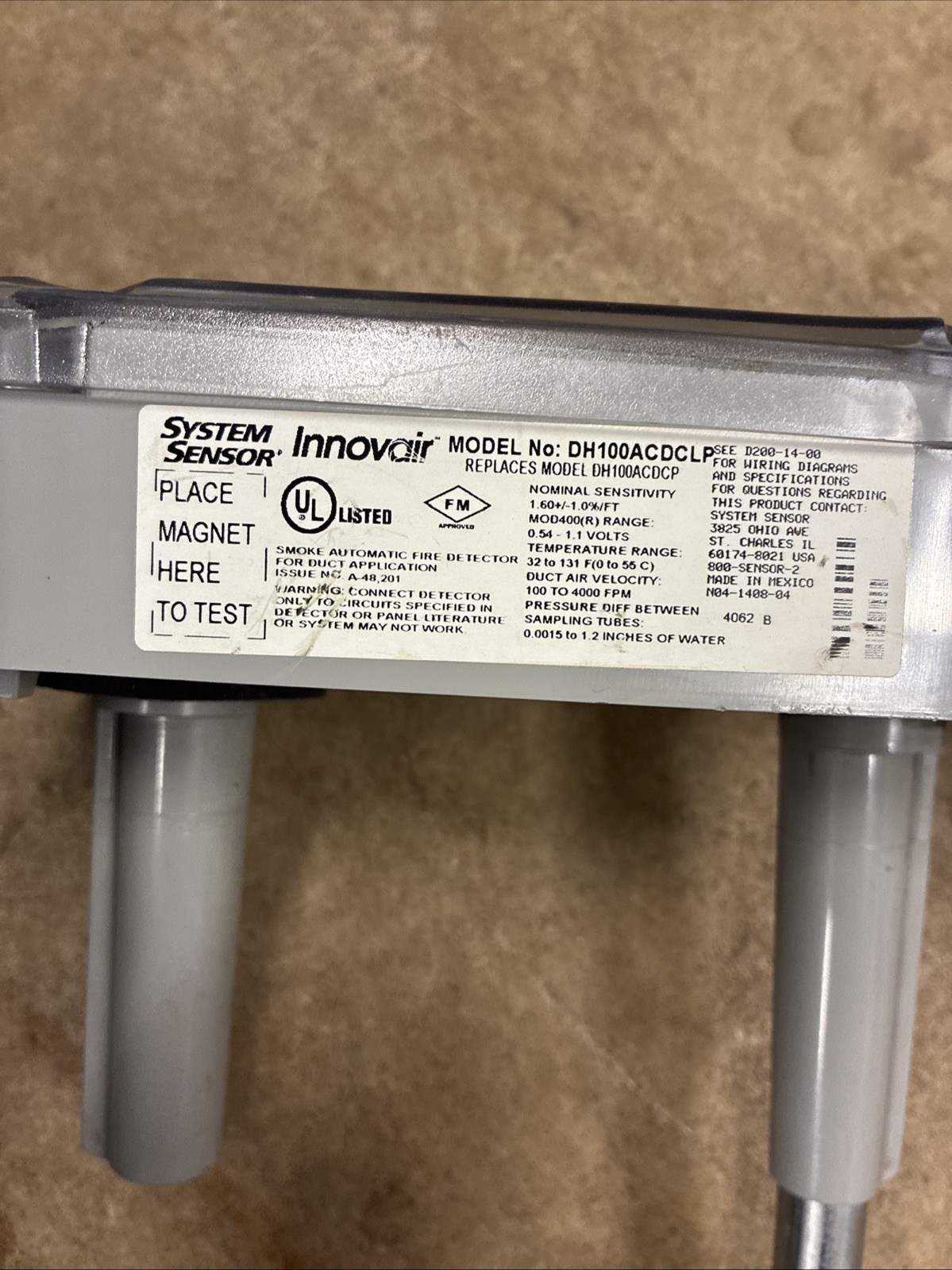 System Sensor DH100ACDCLP Smoke Duct Detector