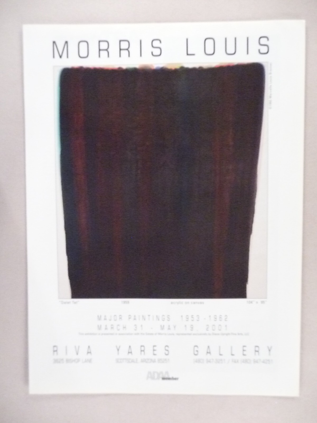 Morris Louis MAGAZINE AD - 2001