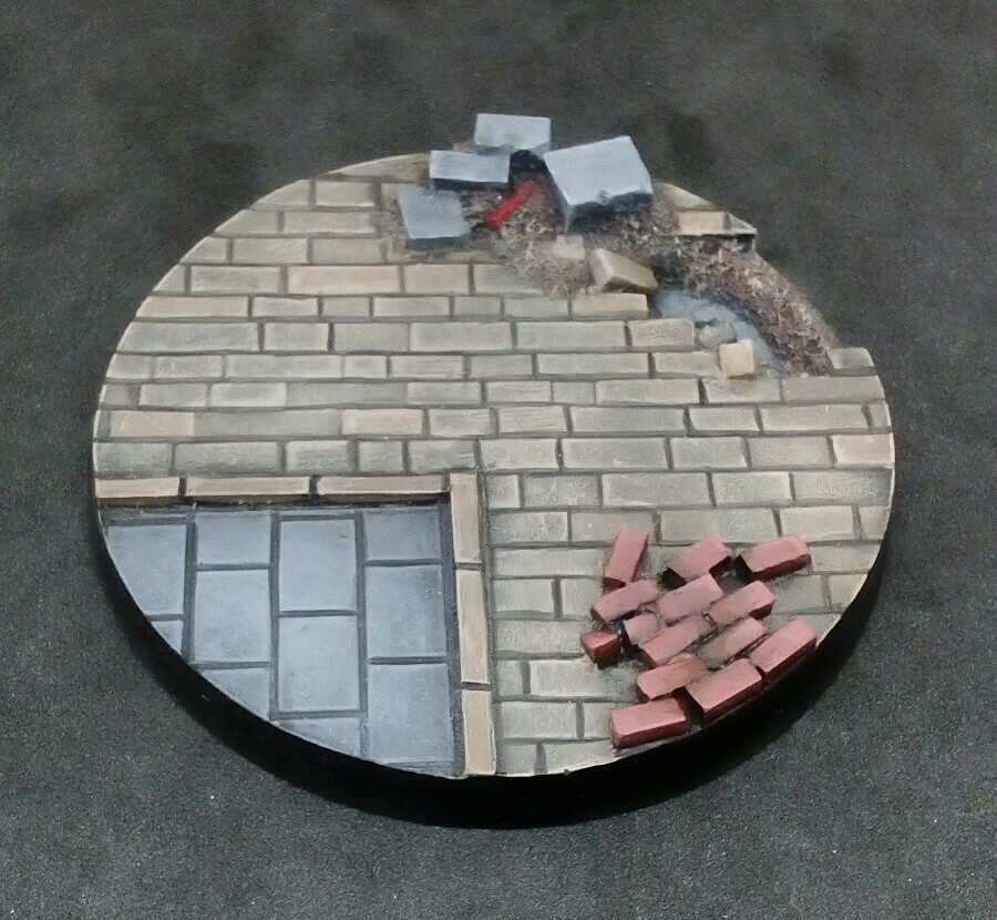 60mm resin base (a) Ruins City Fight for Warhammer 40,000 40k Bolt Action