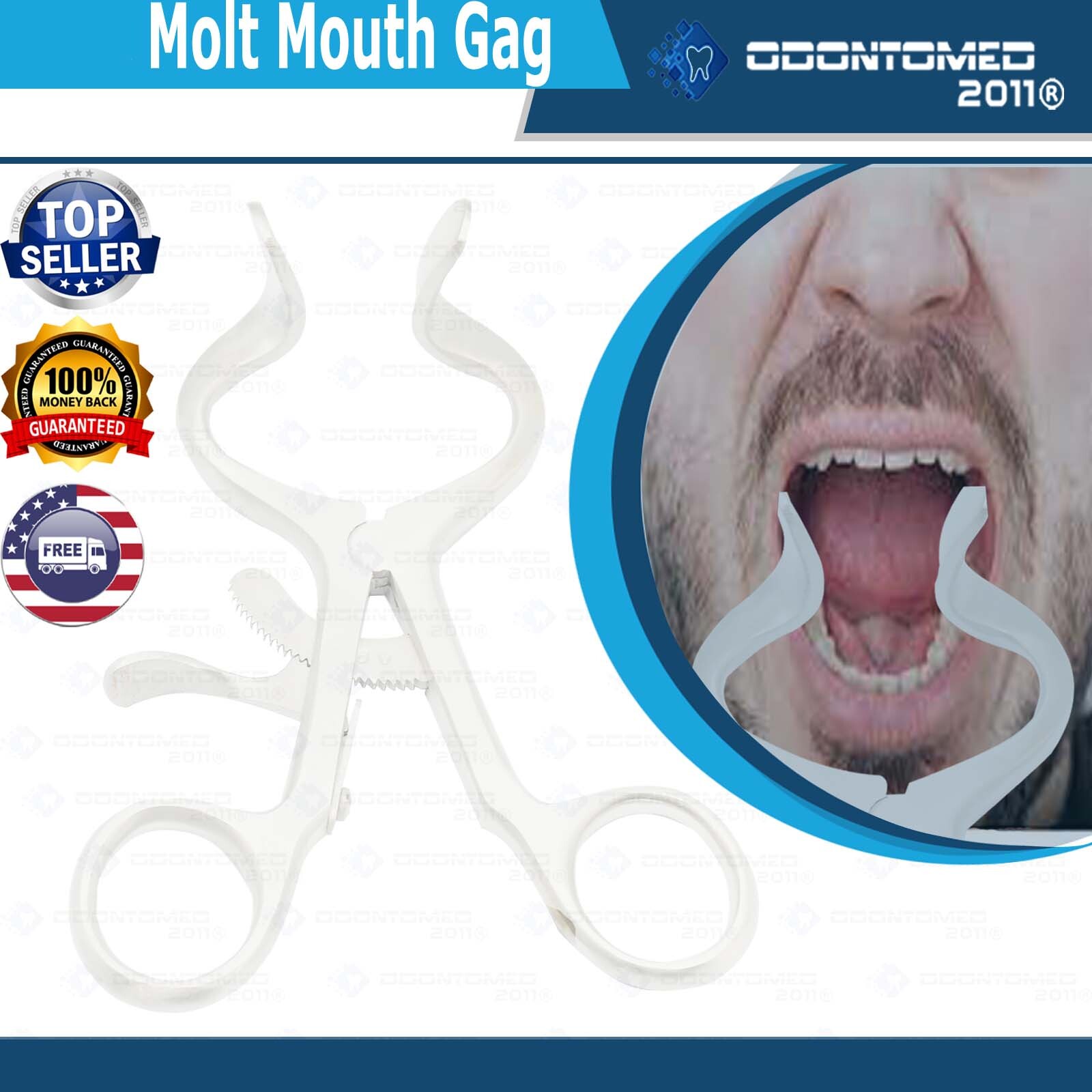 ODM Molt Mouth Gag 3.5" Pediatric Surgical Dental Instruments