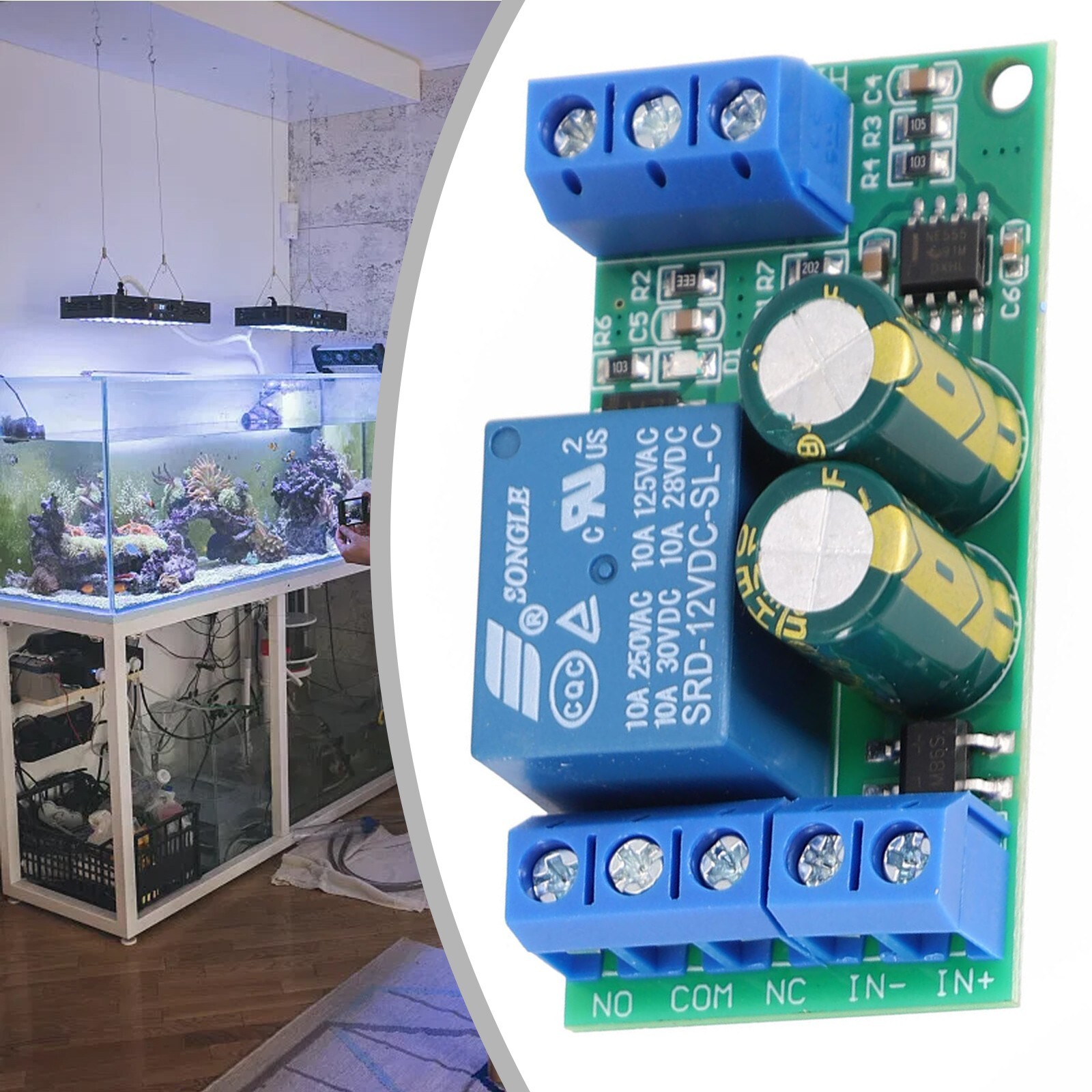 12V water level automatic control liquid level sensor switch control relay board