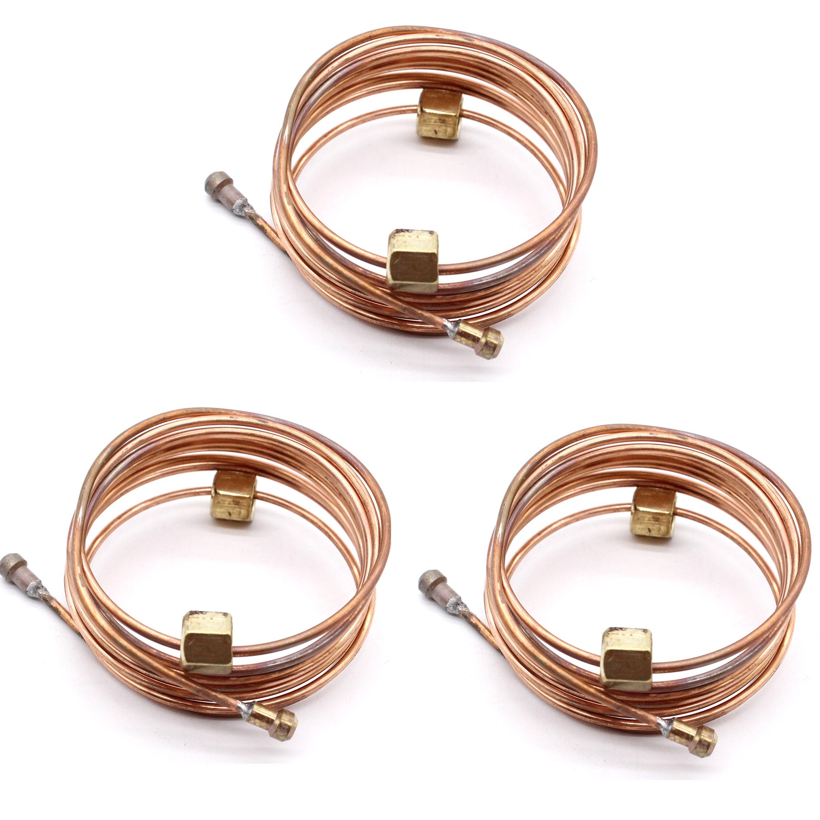 3pcs 72" Inch Mechanical Oil Pressure Gauge Copper Line Tubing Install Kit