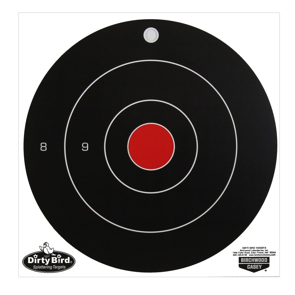 Birchwood Casey Dirty Bird Bullseye Targets Intense White Splatter Pack Of 25