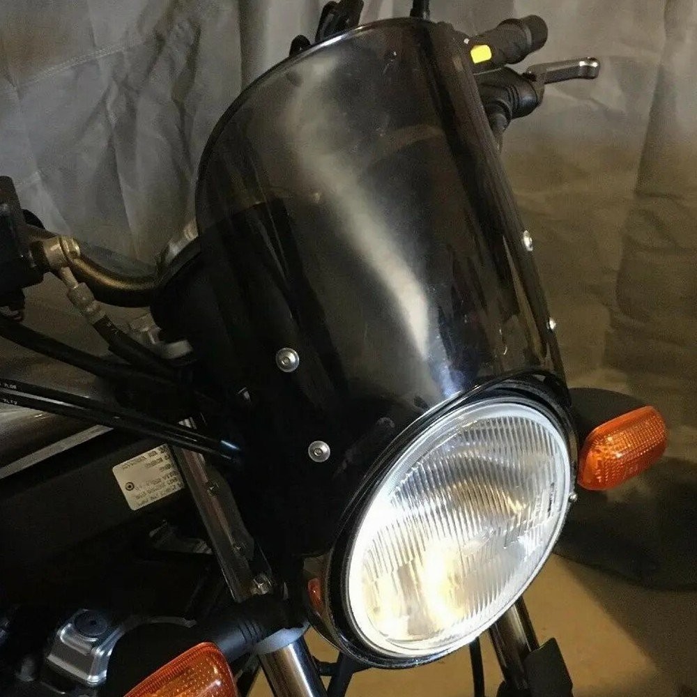 Motorcycle Windscreen Headlight Windshield For Round Universal 5-7'' Headlight