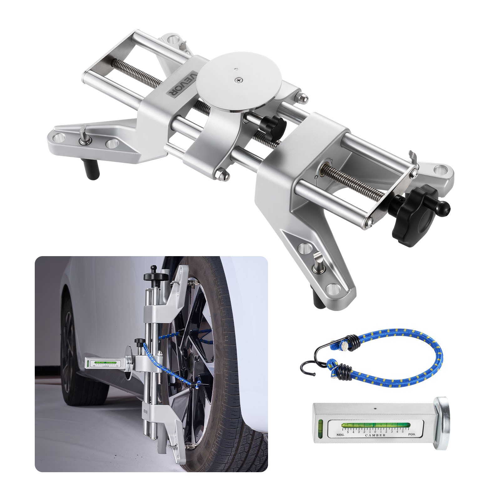 VEVOR Wheel Clamp & Magnetic Adapter Wheel Alignment for Magnetic Gauges 1 Pack