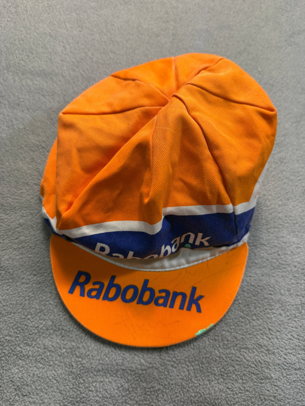 Vintage AGU Rabobank Orange cycling cap Signed