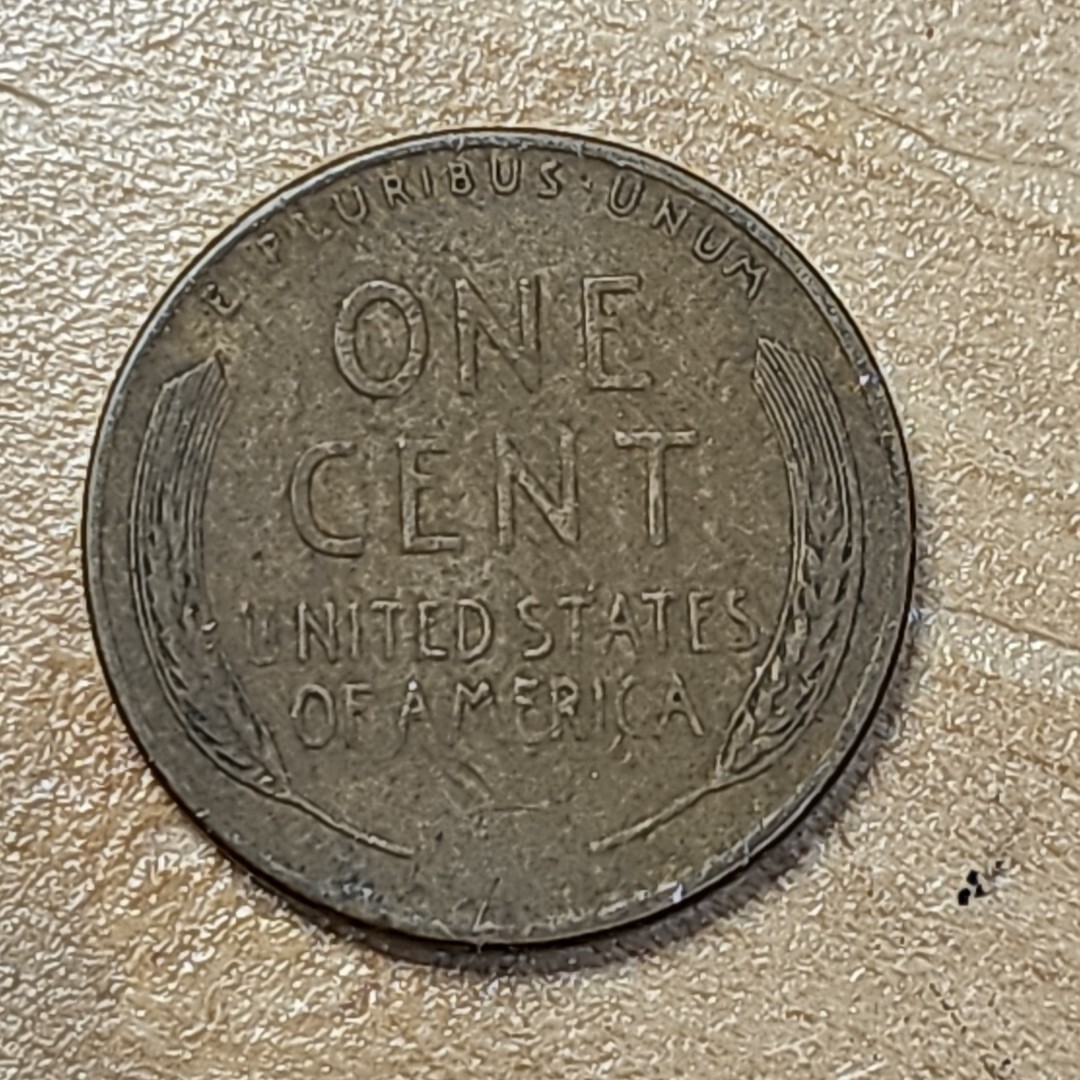 1956 D Wheat Cent Obverse Lamination Error *R51
