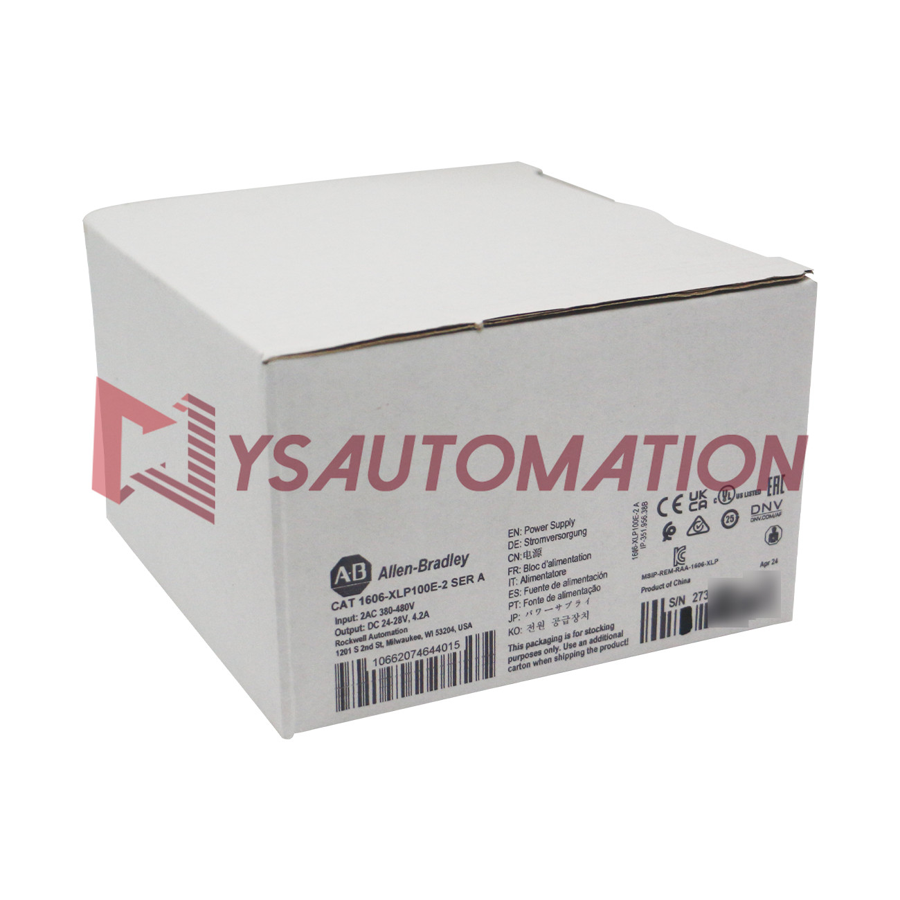 Factory Sealed 1606-XLP100E-2 Power Supply AB 1606XLP100E2 PM Free Tax