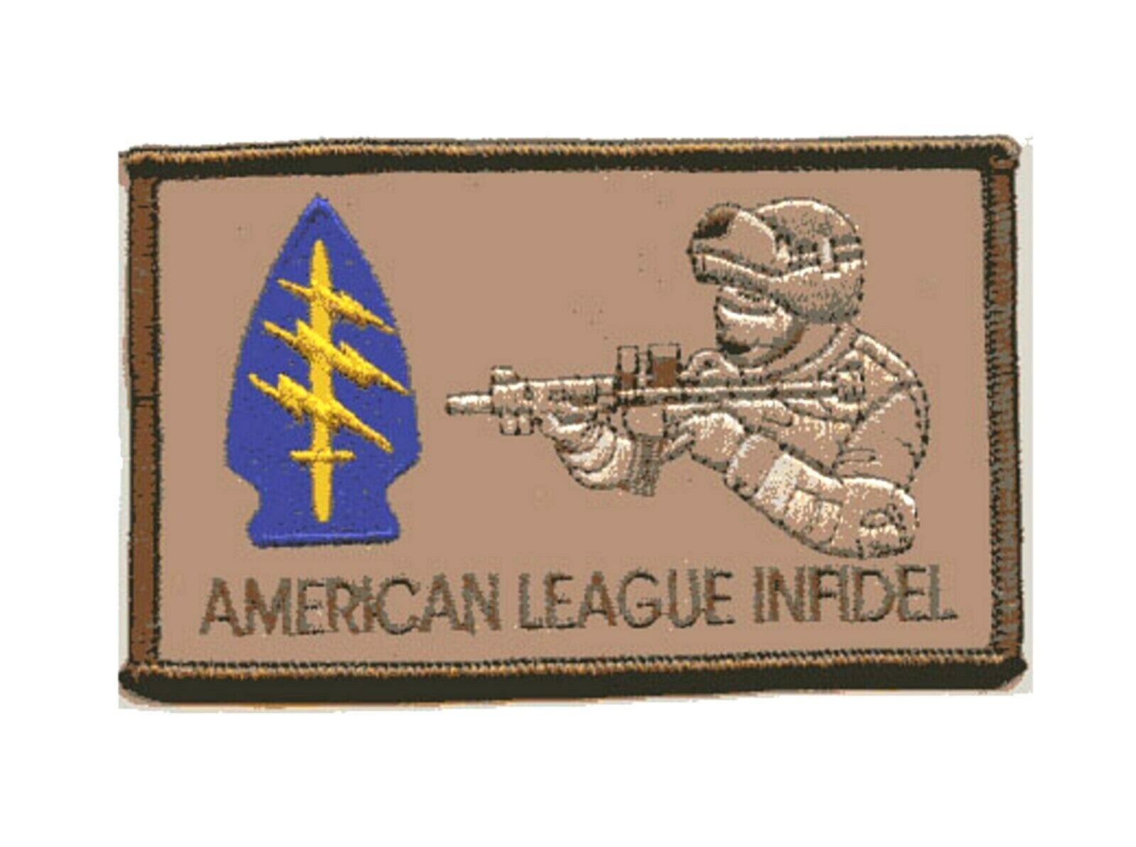 DAESH WHACKER GREEN BERETS burdock PATCH 5th-Special Forces Group INFIDEL LEAGUE